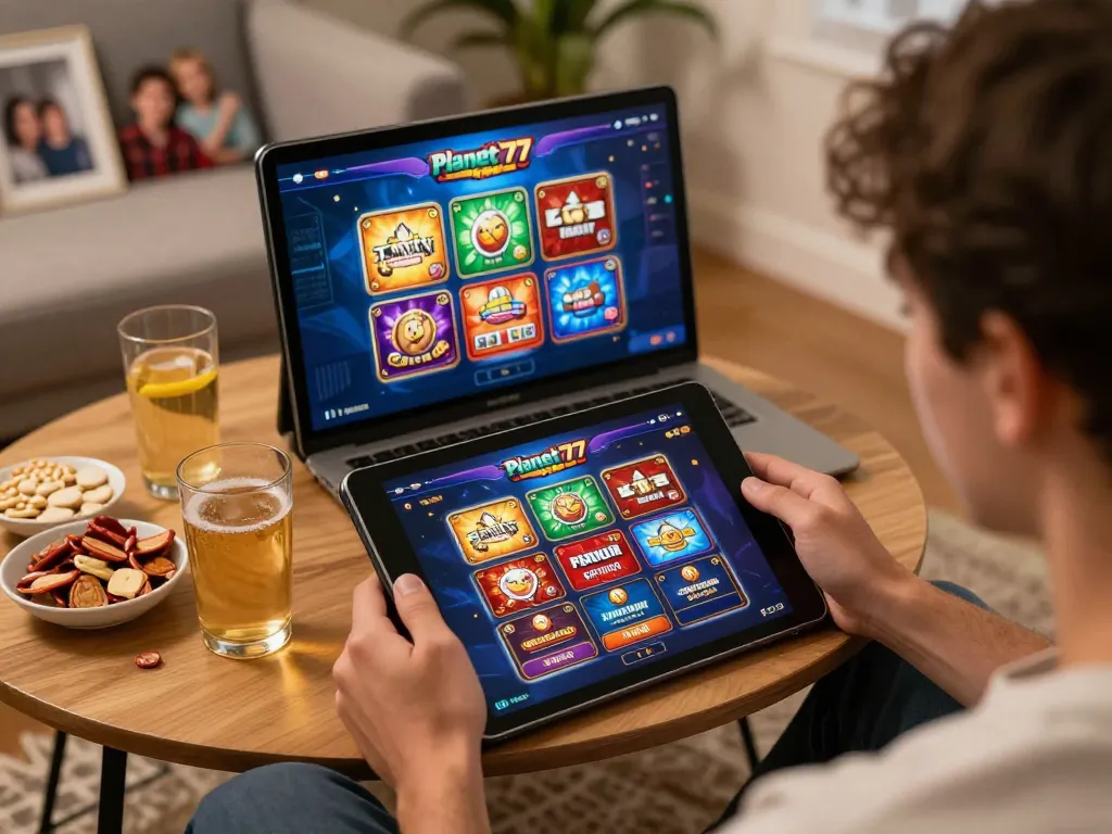 Rasakan Planet 77 dengan sesi permainan online yang mendebarkan di tablet dalam suasana yang nyaman.