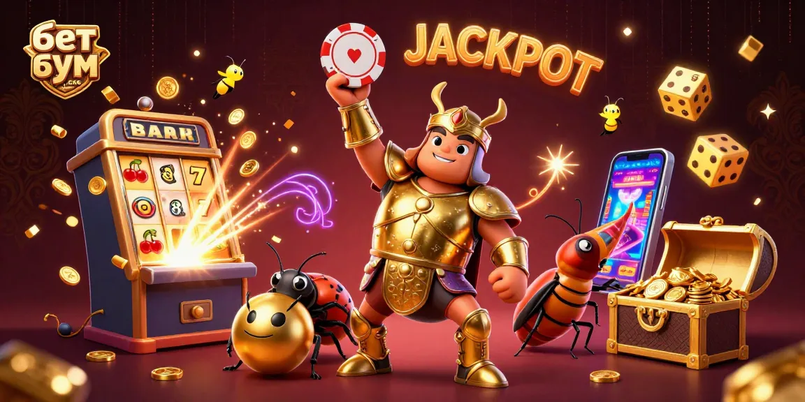 Experience the thrill of betting with бет бум скачать in this vibrant 3D illustration showcasing a victory scene.