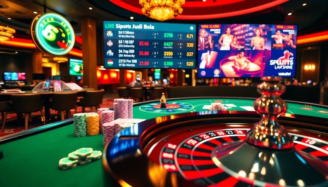 Experience winning strategies at Situs Judi Bola with vibrant casino tables and sports betting options.