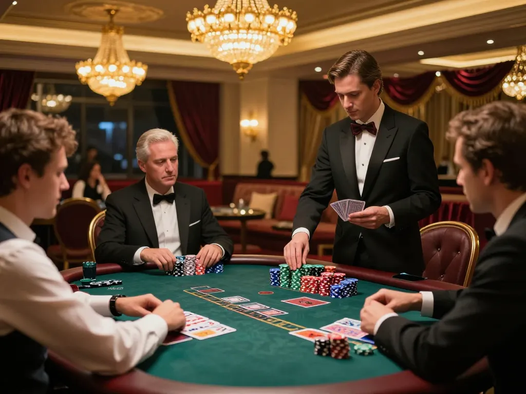 Engage with lively blackjack at taixiusunwin.art's premium casino experience, showcasing strategic gameplay.