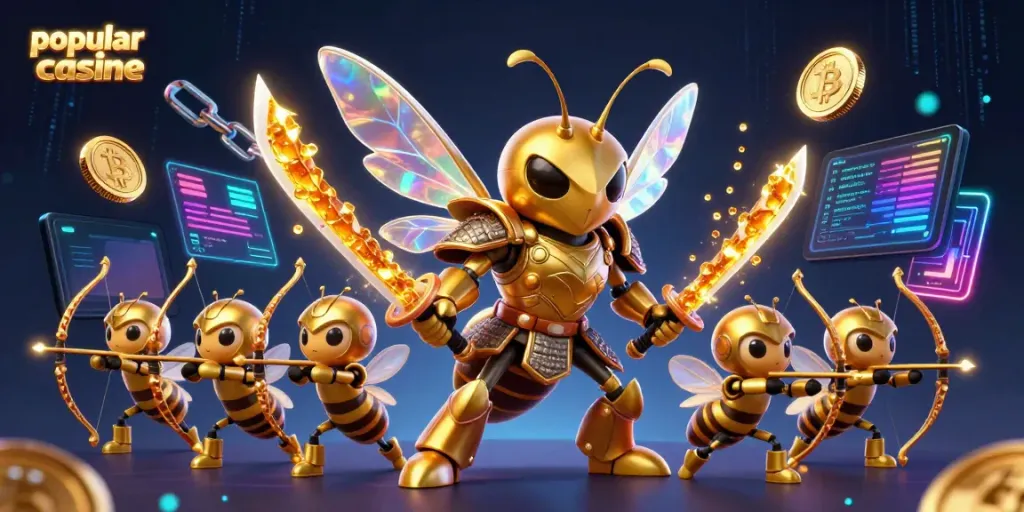Experience thrilling gameplay at a popular online casino with vibrant crypto elements.