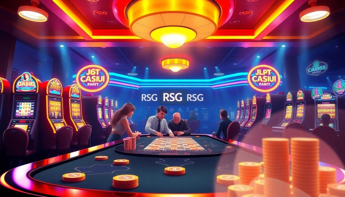參與 rsg 雷神 之 錘 2 的賭客在繁華的賭場中興奮地玩牌。
