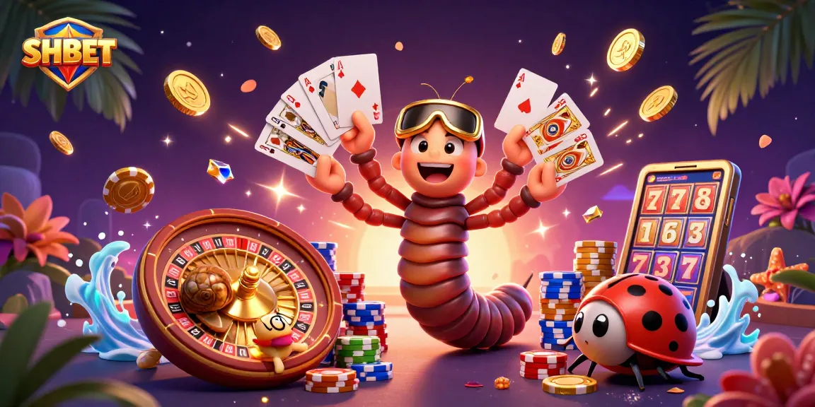 Experience the excitement of SHBET with a vibrant 3D illustration showcasing a thrilling casino scene.