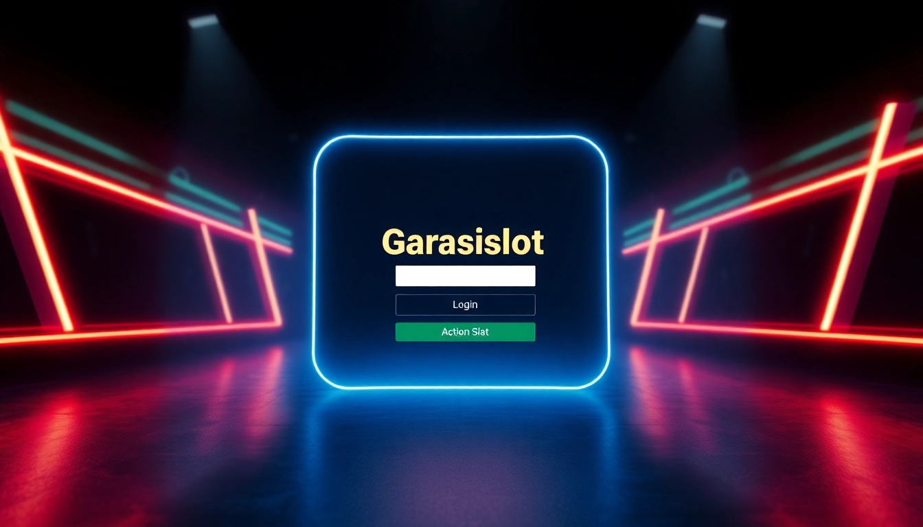 Masuk ke sistem garasislot login dengan latar belakang modern dan menawan.