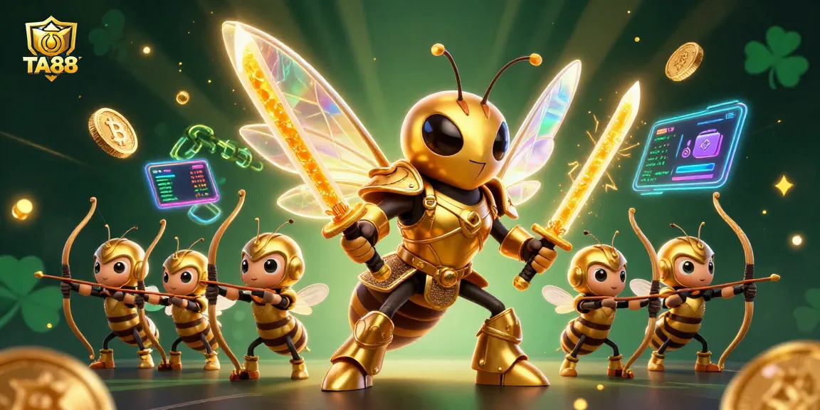 TA88 showcases a vibrant casino scene with unique characters engaging in thrilling actions.