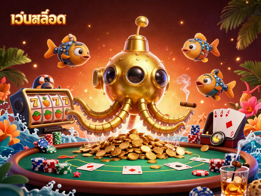 Spin เว็บสล็อต reels and reveal treasures in this vibrant casino atmosphere with kraken and poker.