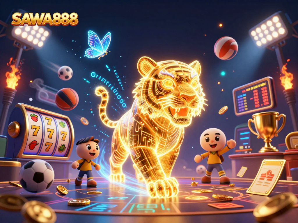 Experience thrilling gameplay at SAWA888 with vibrant slots, golden rewards, and dynamic casino action.