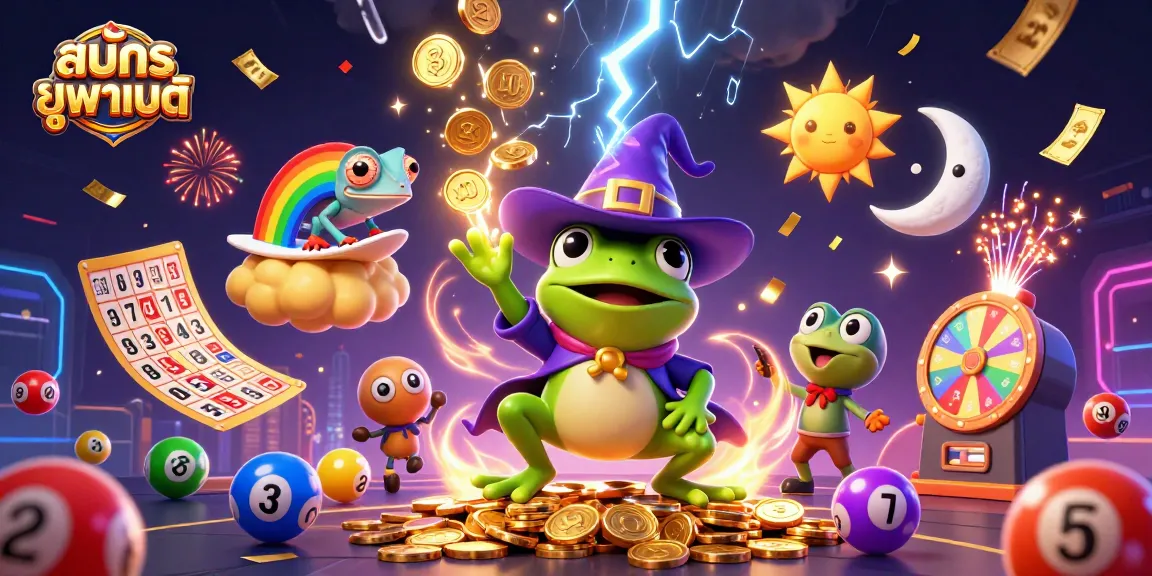 Engage in thrilling bets with สมัครยูฟ่าเบท amidst a dynamic storm of gold coins and lottery balls.