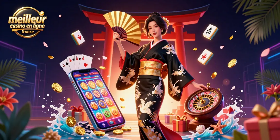 Engage with the meilleur casino en ligne france through vibrant 3D illustration showcasing gaming elements and dynamic characters.