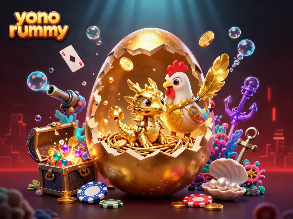 Menangkan permainan Yono Rummy dengan ilustrasi 3D kartun yang memukau dan detail yang kaya.