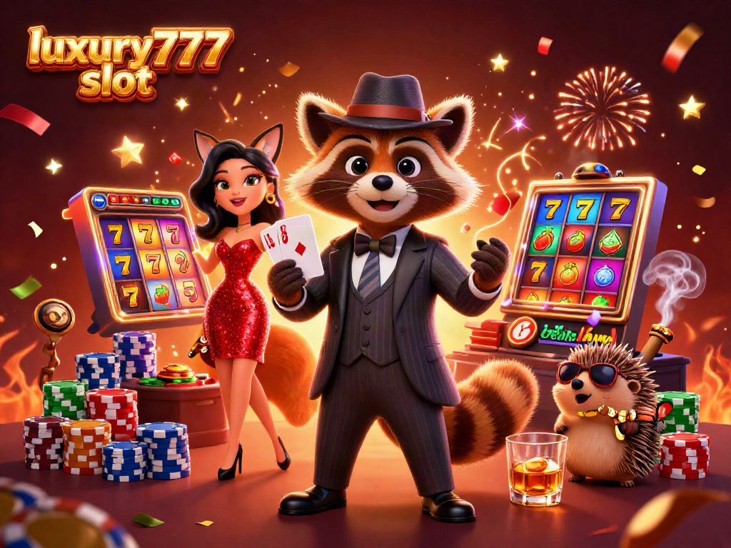 Mainkan luxury777 slot dengan tokoh menarik di tengah suasana glamor kasino.