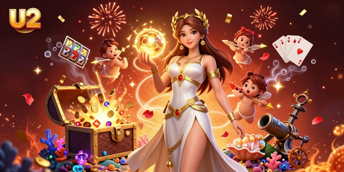 Engage with the exciting world of U2 Casino, where vibrant elements enhance gameplay in a dazzling illustration.