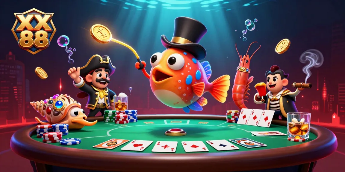 Engage with thrilling poker action at XX 88 featuring unique underwater characters.