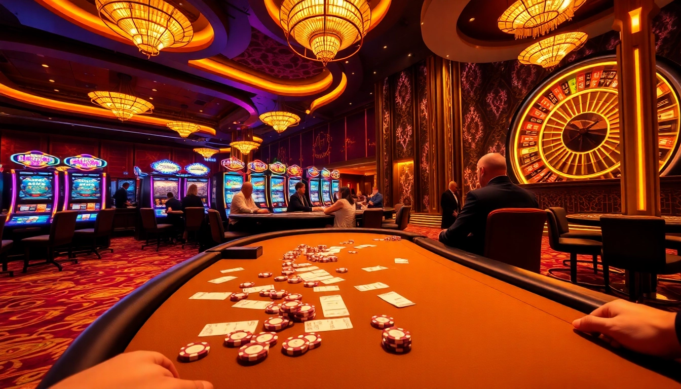 Experience the thrill of gambling at 88vv with lively casino tables and vibrant slot machines.