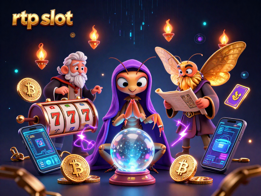 Engage with rtp slot elements alongside vibrant characters amidst casino-themed visuals.