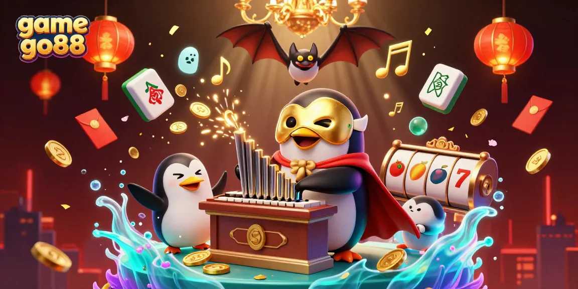 Engage with game go88 through an exciting scene of enchanting casino elements and cartoon characters.