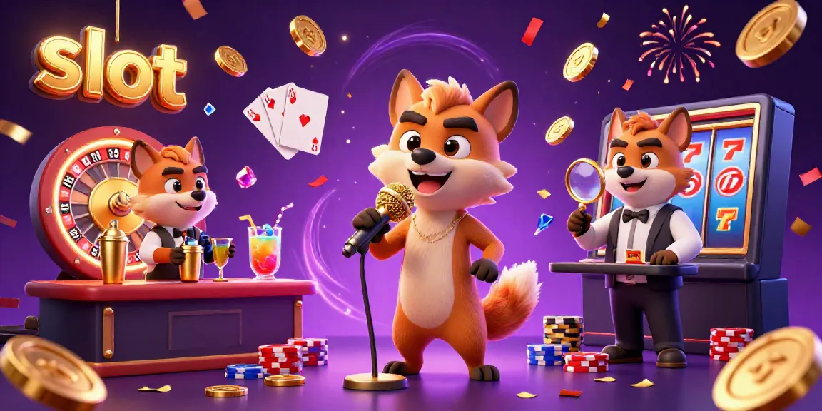 Hyenas running a comedy casino club, performing slot gaming with dynamic elements.