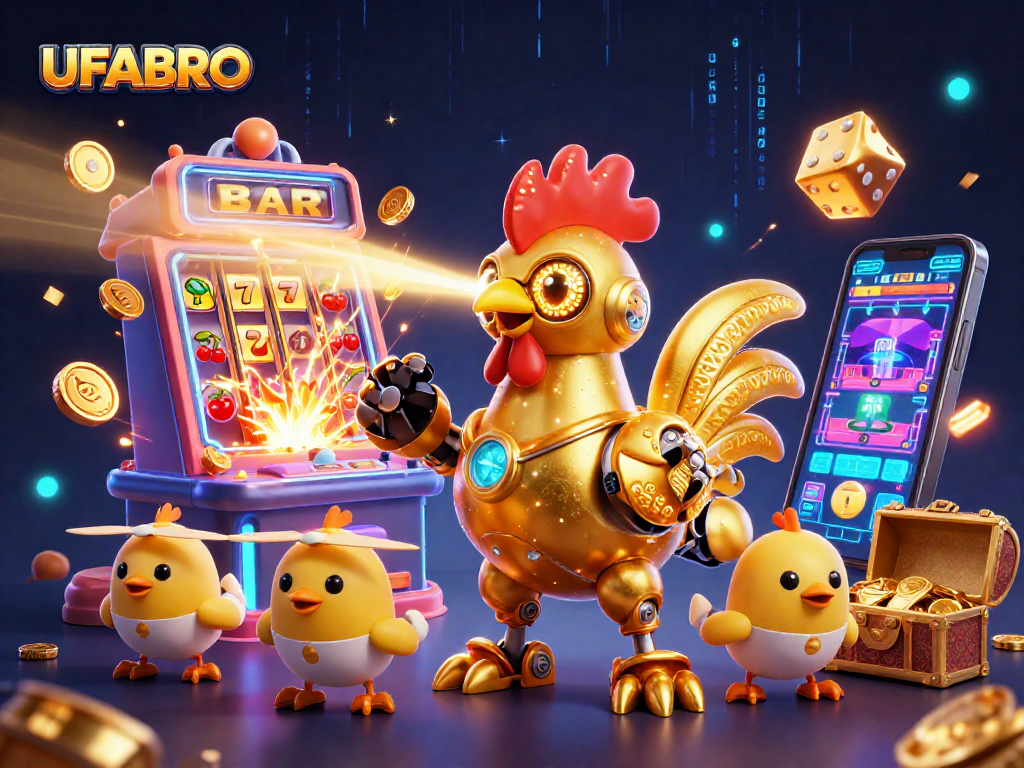 Engage with UFABRO through a vibrant scene of thrilling casino action and dynamic gaming elements.