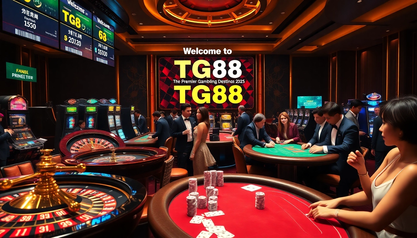 Experience thrilling gaming at https://tg88pro.com/ with luxury casino tables and vibrant slot machines.