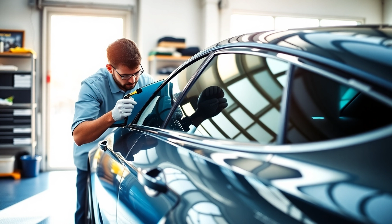 Apply window tint near me for a sleek, professional look on vehicles.