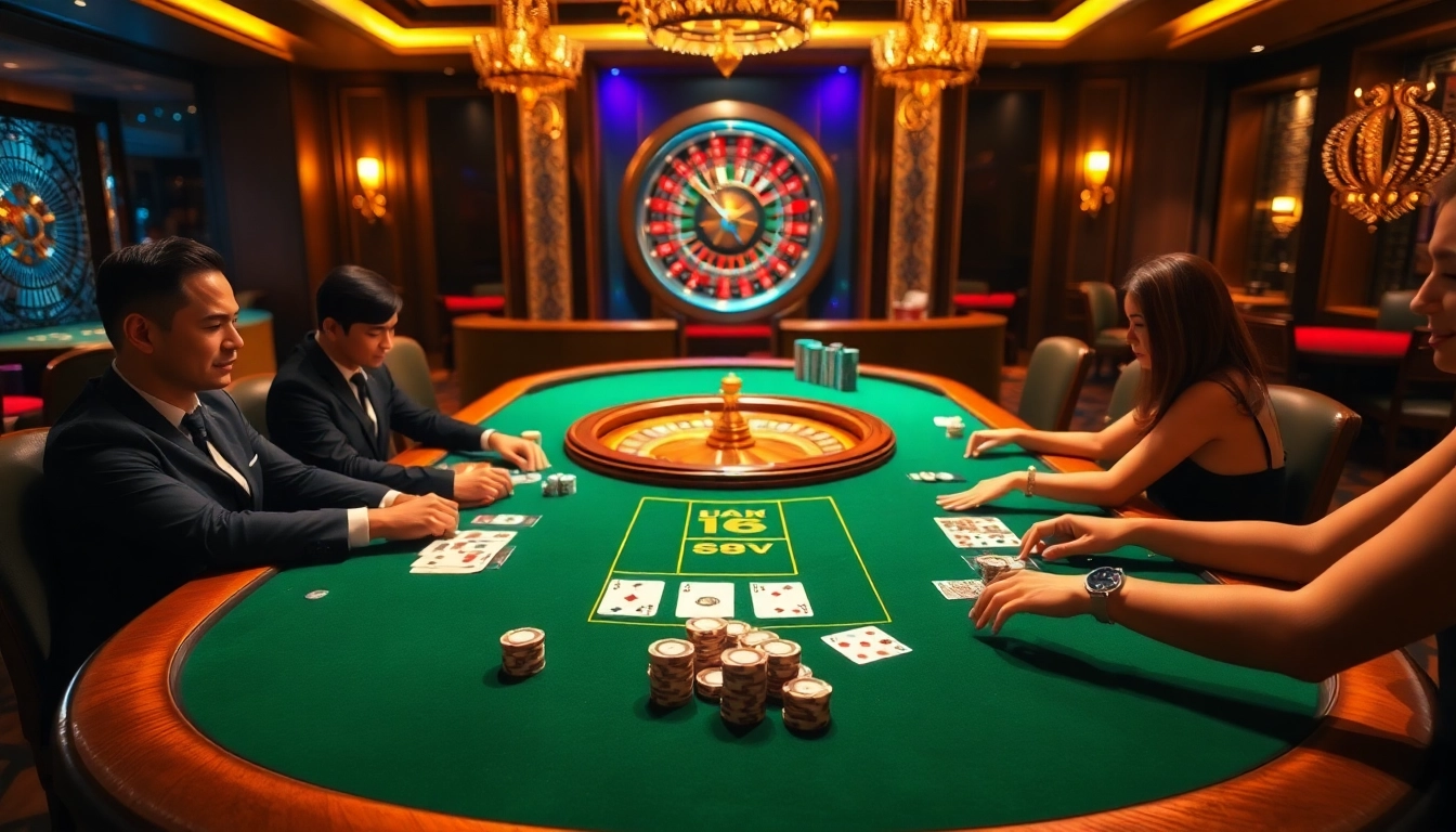 Experience the thrill of Blackjack at the 98win club with vibrant chips and cards.