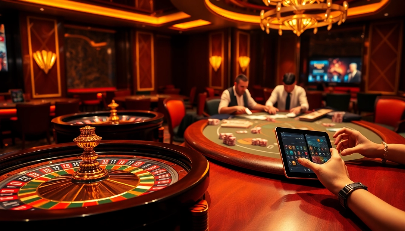 Keluaran Macau displayed on a high-stakes poker table with vibrant casino ambiance.